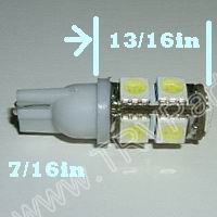 Bright White 9 LED T10 socket sku325 - Click Image to Close