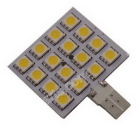 T10 with 16 Bright White 5050 LEDs on Plate SKU332 - Click Image to Close
