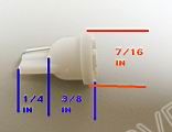 T-10 Warm White Light with 8 1210 SMD LEDs sku335 - Click Image to Close