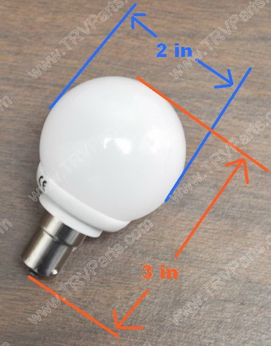 3.2 watt 11 to 30 VDC Cool White LED Vanity Bulb SKU1333 - Click Image to Close