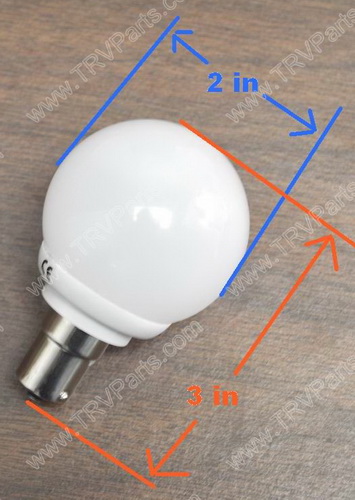 3.1 watt 11 to 30 VDC Warm White LED Vanity Bulb SKU1334 - Click Image to Close