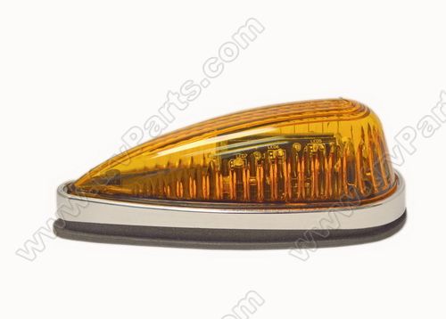 1 Teardrop Curved Base Light w14 Amber LEDs wL Gasket SKU2647