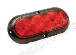 Red LED 10 Diode Waterproof Oval Taillight SKU2142 - Click Image to Close