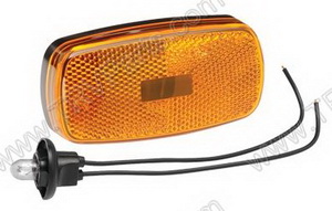Amber Clearance Light with Reflex Len 59 Ser Black Base SKU2229