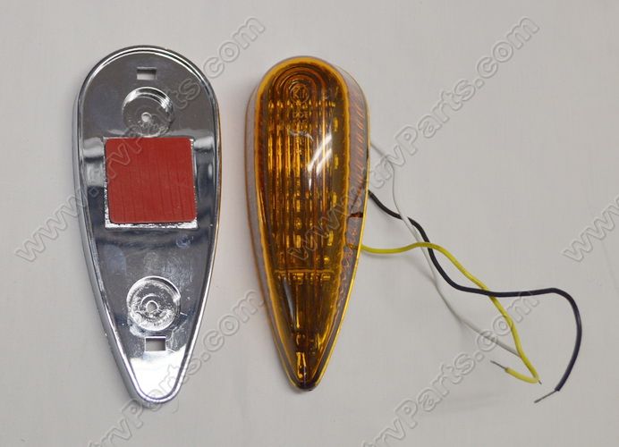 1 Straight Base 3 Wire Amber 14 LED Teardrop MarkerLight sku2397 - Click Image to Close