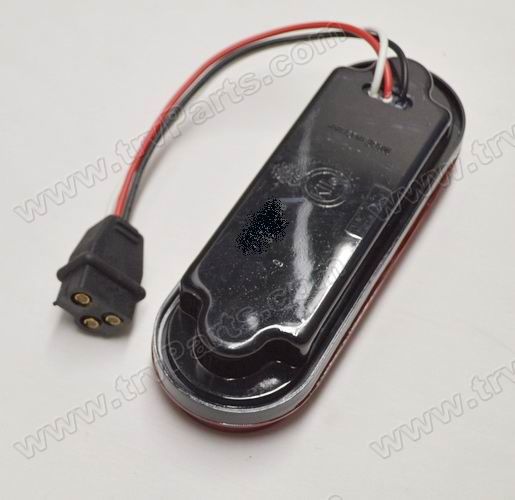 Red 60 LED 6 in Oval STT Taillight with Out mnt Flange SKU2610 - Click Image to Close