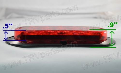 Red LED Waterproof Oval Taillight SKU543 - Click Image to Close
