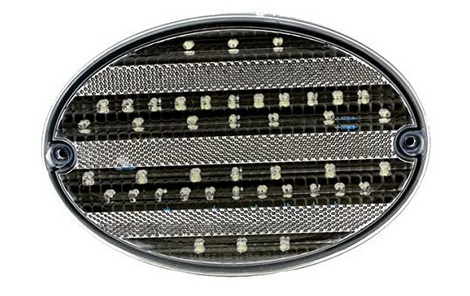 LED Oval White Back up Black base with 42 LEDs SKU2636 - Click Image to Close