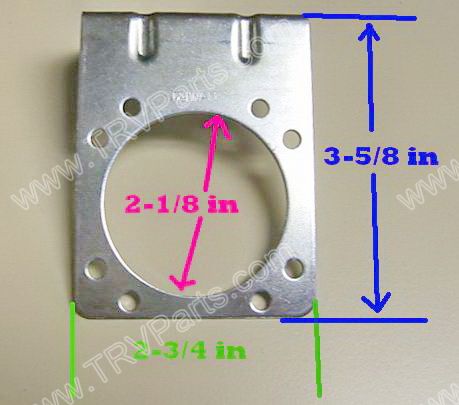 Metal Bracket for Large Round RV plug SKU179 - Click Image to Close