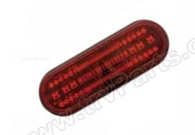 Red 52 LED 6 in Oval STT Taillight with Out mnt Flange SKU2553 - Click Image to Close