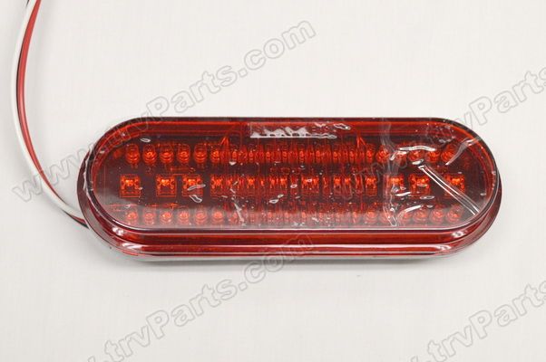 Red 52 LED 6 in Oval STT Taillight with Out mnt Flange SKU2553