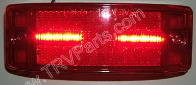 Red 8 LED Clearance Marker Light SKU415 - Click Image to Close