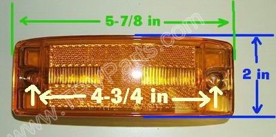Amber 8 LED Clearance Marker Light SKU414 - Click Image to Close