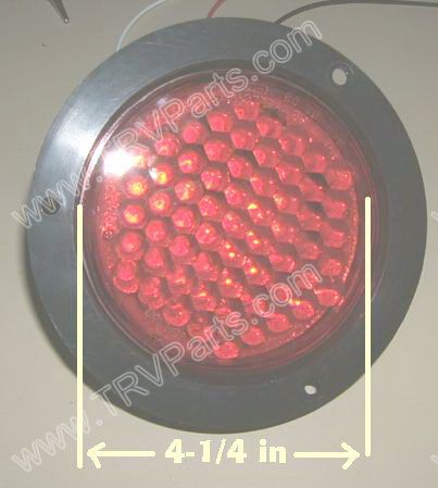 4 inch 61 LED S-T-T with Black Plastic Flange SKU427 - Click Image to Close