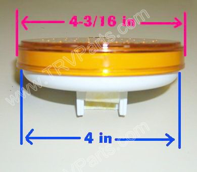 40 Series 4in. Round Amber LED Stop-Turn-Tail Lamp SKU436 - Click Image to Close