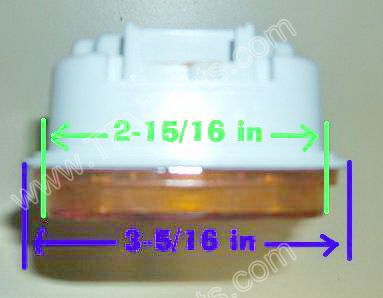 Rectangle Amber Stop-Tail-Turn 21 LED SKU417 - Click Image to Close