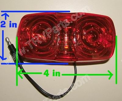 16 Red LED Sealed Bullseye Running Light sku234 - Click Image to Close