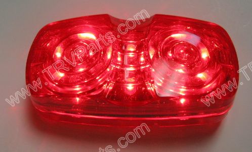 16 Red LED Sealed Bullseye Running Light sku234