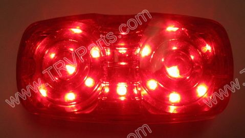 16 Red LED Sealed Bullseye Running Light sku234 - Click Image to Close