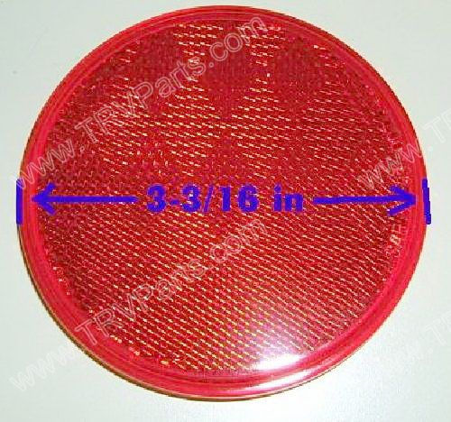 Red 3-3/16 in Round Reflector SKU2751 - Click Image to Close