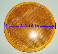 Amber 3-3/16 in Round Reflector SKU387 - Click Image to Close