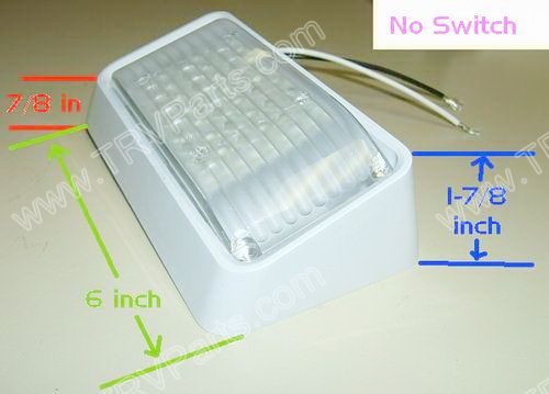Patio Light 6 by 3.25 inch Bright White in White SKU255 - Click Image to Close