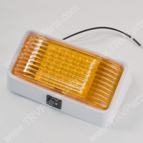 Patio LED Light 6 by 3.25 in. Amber Lens with Switch SKU1240 - Click Image to Close