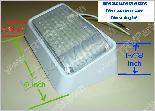 Patio LED Light 6 by 3.25 in. Amber Lens with Switch SKU1240 - Click Image to Close