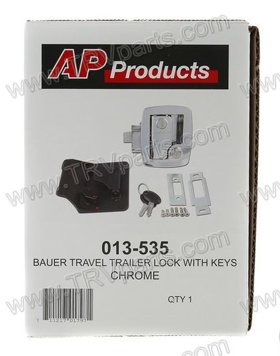 Chrome Bauer Travel Trailer Lock with Keys SKU1923