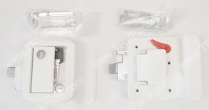 Two Keyed the Same Entrance door lock White paddle sku2619 - Click Image to Close