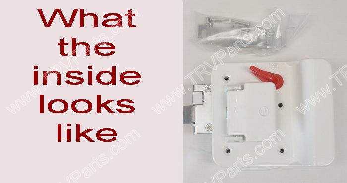 Global Entrance door lock White w paddle and deadbolt sku2035 - Click Image to Close
