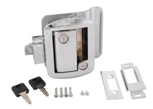 Two Keyed the Same Entrance door lock Chrome paddle sku2619 - Click Image to Close