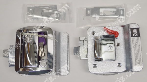 Two Keyed the Same Entrance door lock Chrome paddle sku2619 - Click Image to Close
