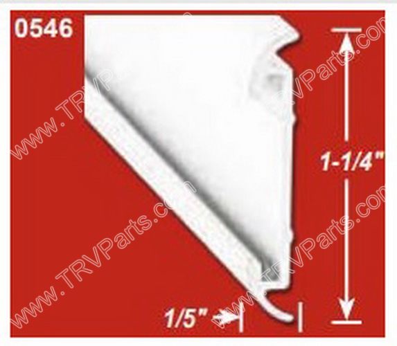16 ft Aluminum flat trim can use insert with sku3082 - Click Image to Close