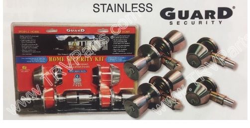 Double Combo Lock and Deadbolt for Mobile Home Stainless sku2854 - Click Image to Close