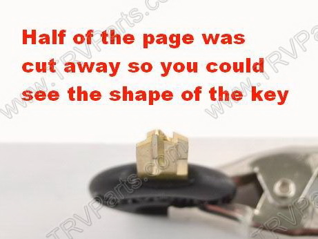 A Trimark Blank Key for Lock T500 and T502 SKU1189