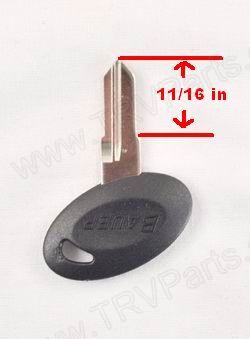 Blank Key for Bauer Travel Lock SKU1945 - Click Image to Close