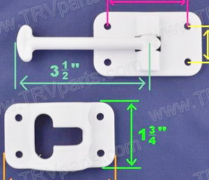 T-Style Door Holder White SKU863 - Click Image to Close