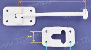 T-Style Door Holder 6 Inch White 10444 SKU866