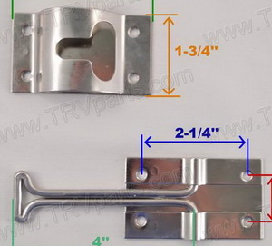 T-Style Door Holder 4 Inch Stainless Steel SKU870