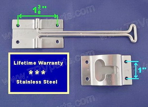 T-Style Door Holder 6 Inch Stainless Steel SKU871 - Click Image to Close