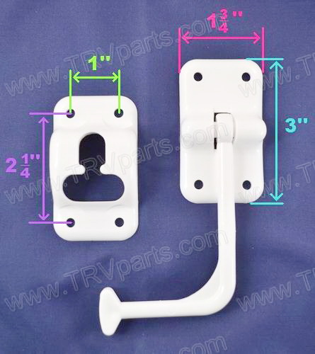 90 Degree T-Style Door Holder White SKU874 - Click Image to Close