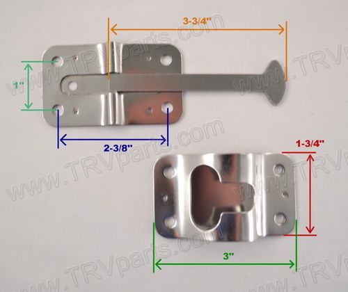 T-Style Door Holder 4 Inch Stainless Steel Fleetwood SKU875 - Click Image to Close
