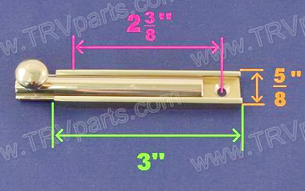 Brass Surface Bolt 3 Inch SKU816
