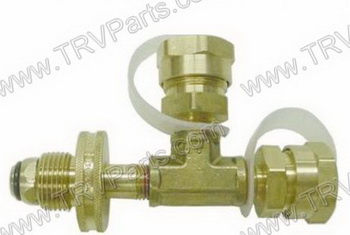 Tee Style Gas Num 60 POL Adapter for adding Grill SKU1975 - Click Image to Close