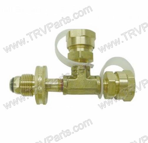Tee Style Gas Num 60 POL Adapter for adding Grill SKU1975 - Click Image to Close