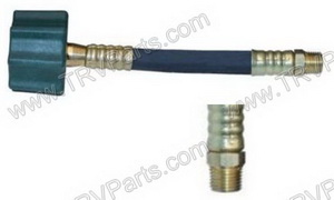 High Pressure 15 in Propane Hose 1/4in Straight End SKU1972 - Click Image to Close