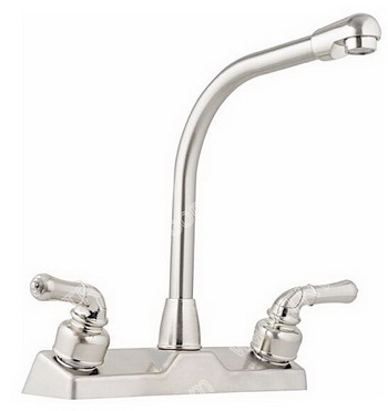 Hi-Rise RV Jay Spout Kitchen Faucet - Brushed Nic sku3400 - Click Image to Close
