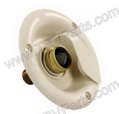 City Water Inlet Dish Style 1/2 Inch MPT Off White SKU2084 - Click Image to Close