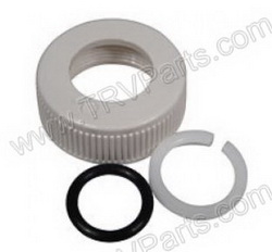 Plastic Spout Replacement White Nut Kit SKU1880 - Click Image to Close